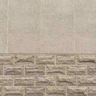 平顶山 黄金麻自然面蘑菇石配荔枝面干挂