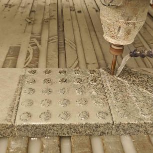 平顶山 芝麻白花岗岩石材盲人石、盲道石、盲点石