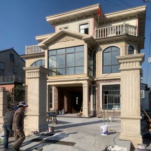 平顶山 黄金麻花岗岩荔枝面别墅外墙干挂私家专属