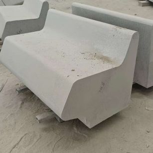 平顶山 芝麻白花岗岩异形坐凳，石凳