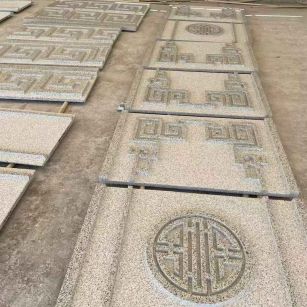 平顶山 白麻花岗岩外墙立面雕刻板