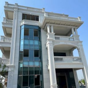 平顶山 白麻花岗岩别墅外墙干挂效果展示