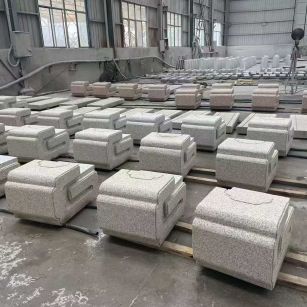 平顶山 白麻花岗岩异形加工-石凳，坐凳