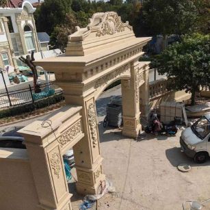 平顶山 黄金麻荔枝面花岗岩别墅门楼