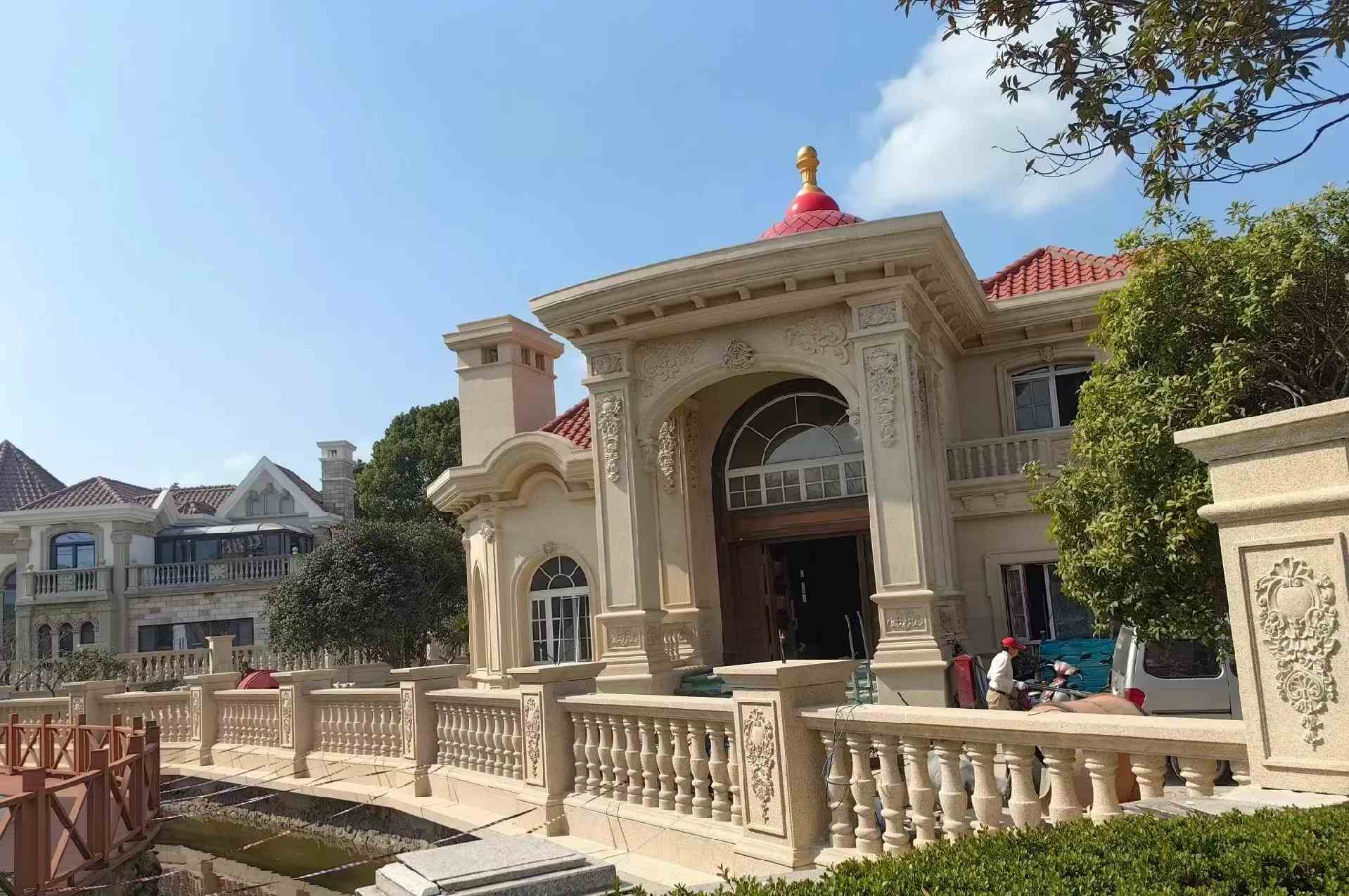 平顶山 黄金麻花岗岩欧式别墅