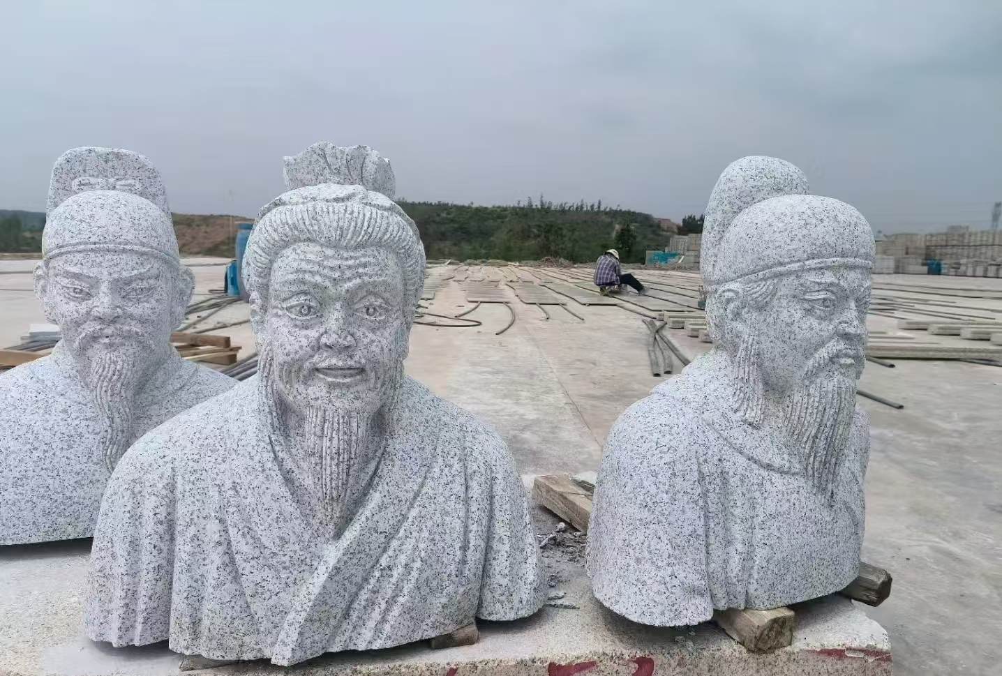 平顶山 白麻花岗岩石材人物立体雕刻