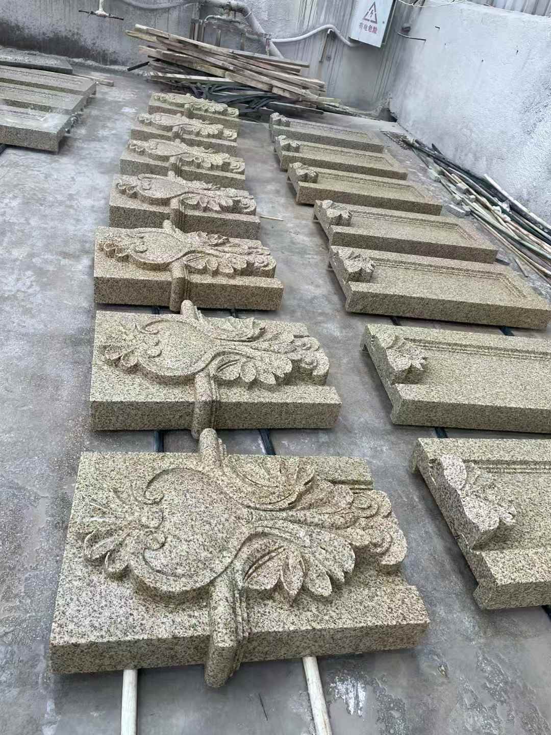 平顶山 黄金麻花岗岩别墅外墙雕刻板