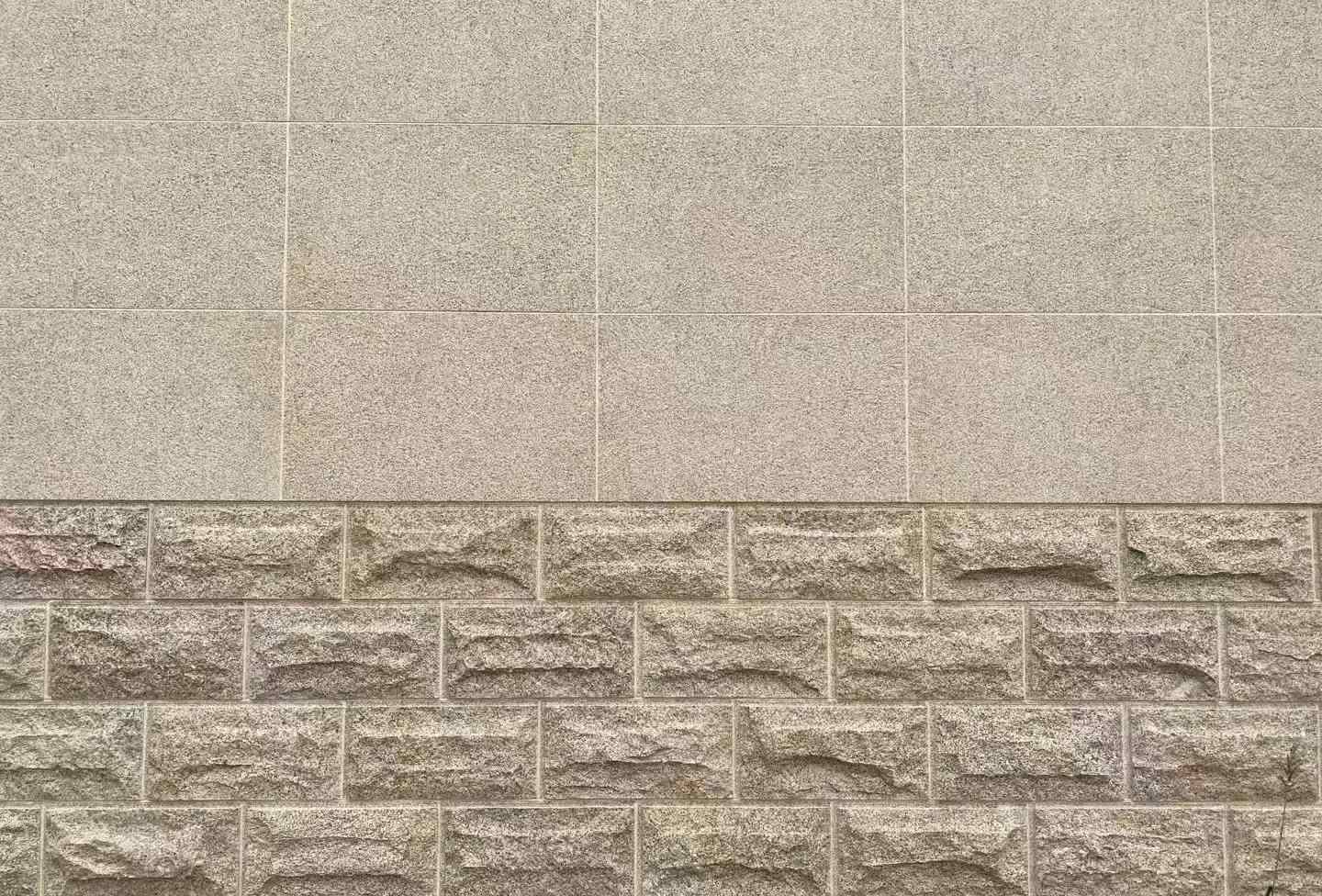 平顶山 黄金麻自然面蘑菇石配荔枝面干挂