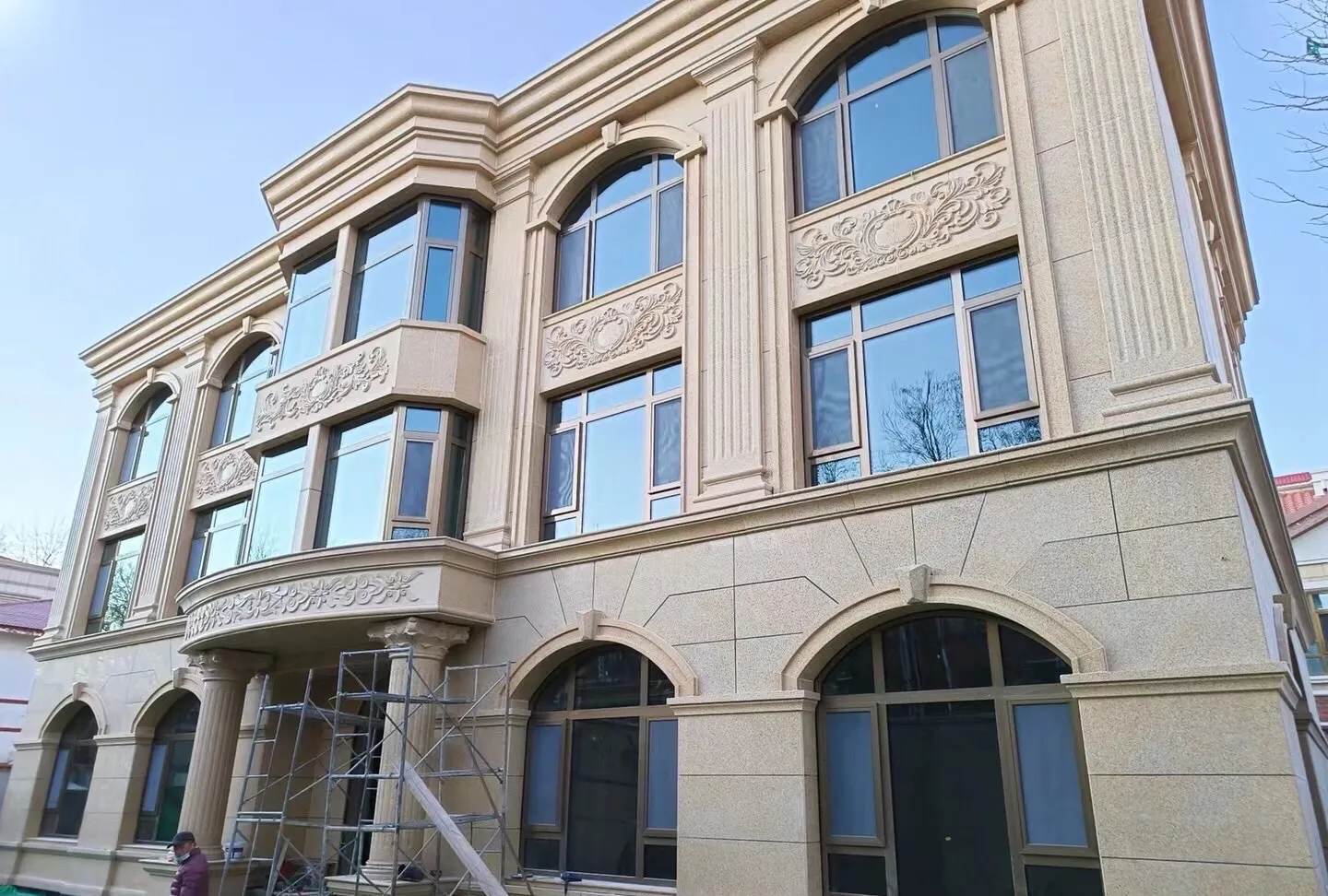 平顶山 黄金麻花岗岩别墅外墙干挂